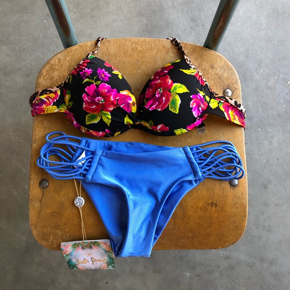 NWT Luli Fama bikini bottoms & Victoria Secret top
